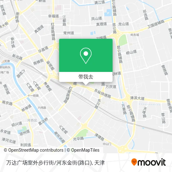 万达广场室外步行街/河东金街(路口)地图