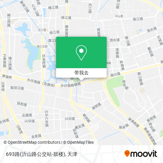693路(沂山路公交站-鼓楼)地图