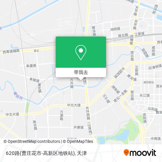 620路(曹庄花市-高新区地铁站)地图