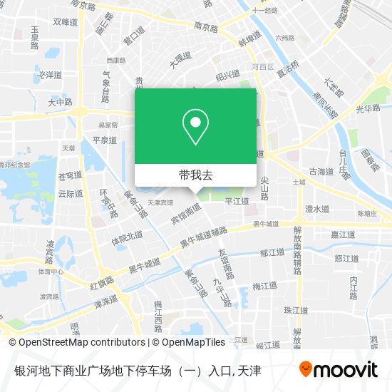 银河地下商业广场地下停车场（一）入口地图