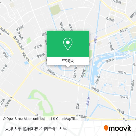 天津大学北洋园校区-图书馆地图