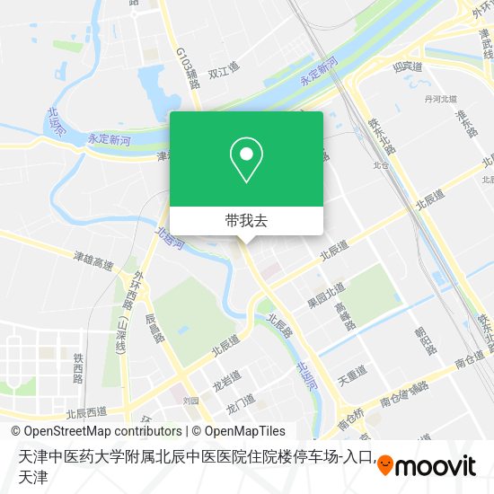 天津中医药大学附属北辰中医医院住院楼停车场-入口地图