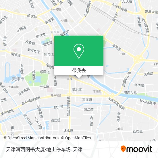 天津河西图书大厦-地上停车场地图