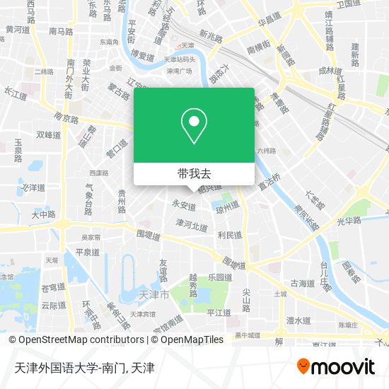 天津外国语大学-南门地图