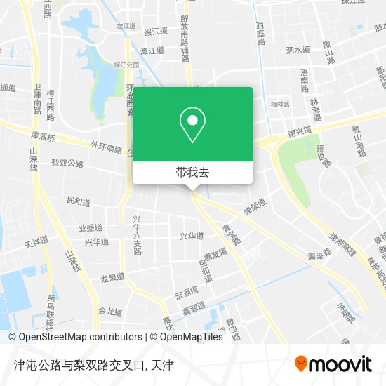 津港公路与梨双路交叉口地图