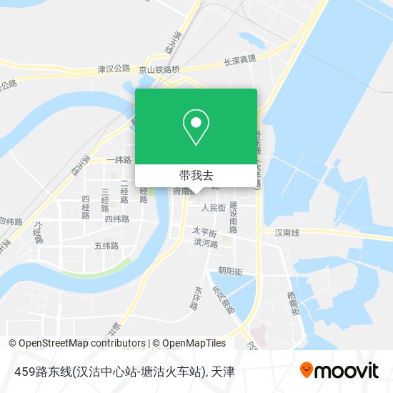 459路东线(汉沽中心站-塘沽火车站)地图