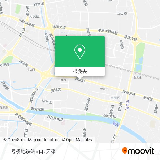 二号桥地铁站B口地图
