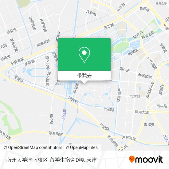 南开大学津南校区-留学生宿舍D楼地图