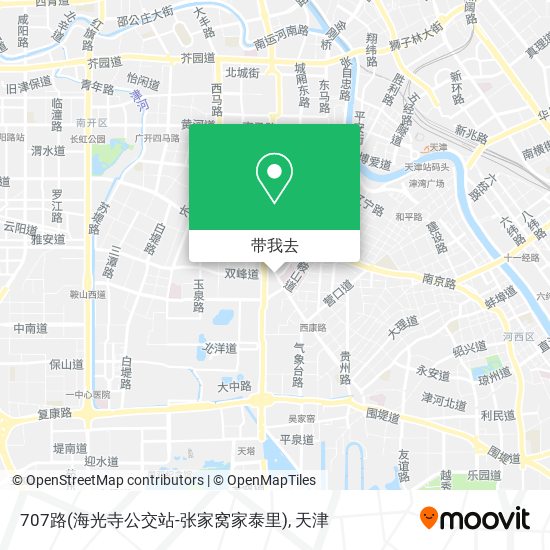 707路(海光寺公交站-张家窝家泰里)地图