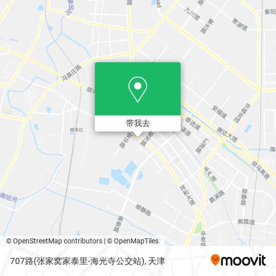 707路(张家窝家泰里-海光寺公交站)地图