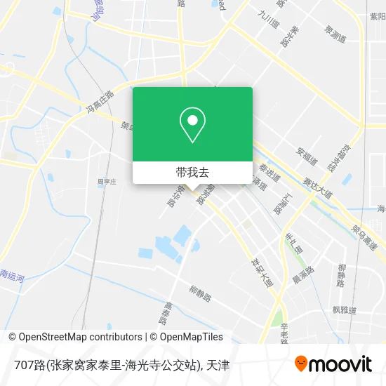 707路(张家窝家泰里-海光寺公交站)地图