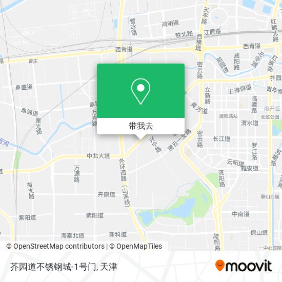 芥园道不锈钢城-1号门地图