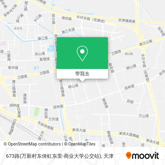 673路(万新村东倚虹东里-商业大学公交站)地图