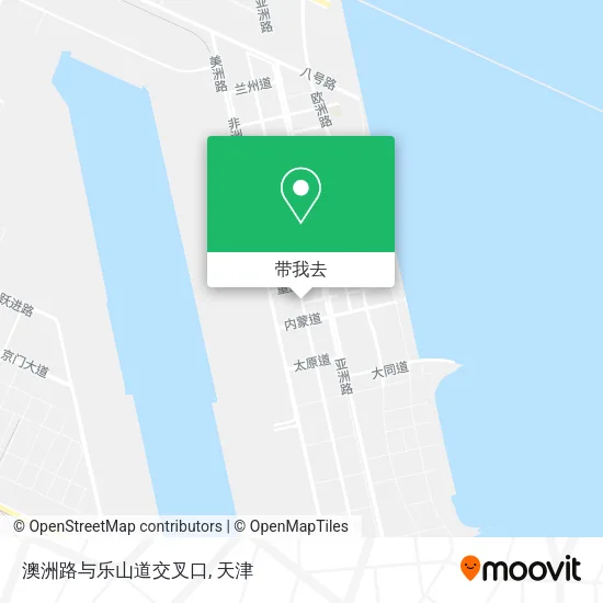 澳洲路与乐山道交叉口地图