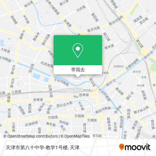 天津市第八十中学-教学1号楼地图