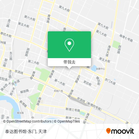 泰达图书馆-东门地图