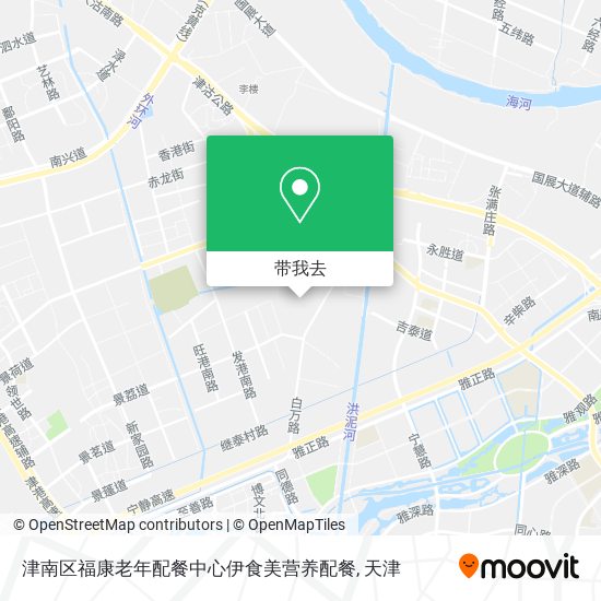 津南区福康老年配餐中心伊食美营养配餐地图