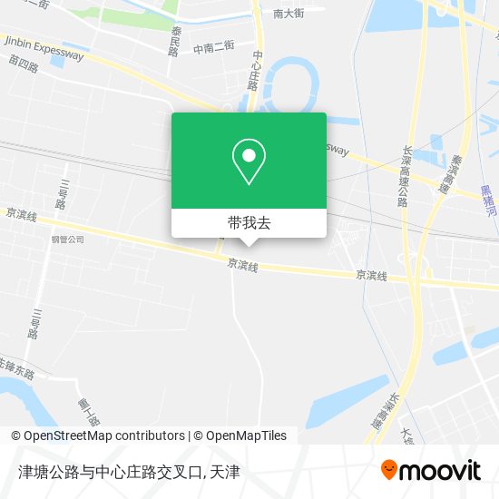 津塘公路与中心庄路交叉口地图
