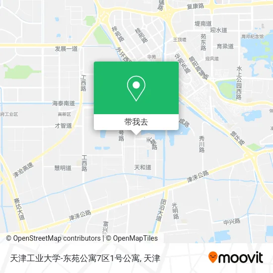 天津工业大学-东苑公寓7区1号公寓地图