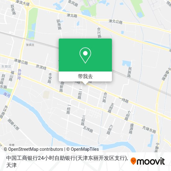 中国工商银行24小时自助银行(天津东丽开发区支行)地图