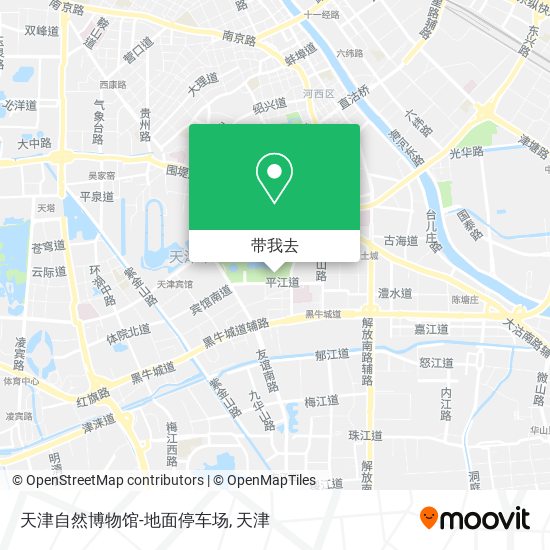 天津自然博物馆-地面停车场地图