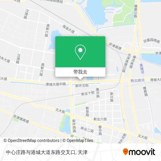 中心庄路与港城大道东路交叉口地图