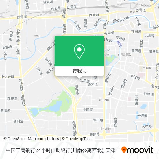 中国工商银行24小时自助银行(川南公寓西北)地图