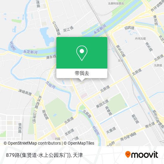 879路(集贤道-水上公园东门)地图