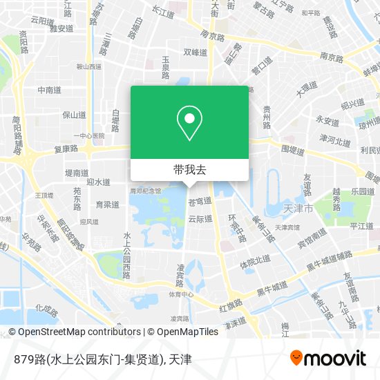 879路(水上公园东门-集贤道)地图