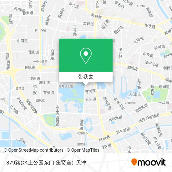 879路(水上公园东门-集贤道)地图
