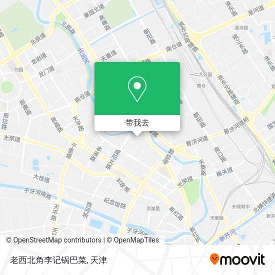 老西北角李记锅巴菜地图