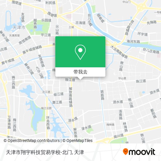 天津市翔宇科技贸易学校-北门地图