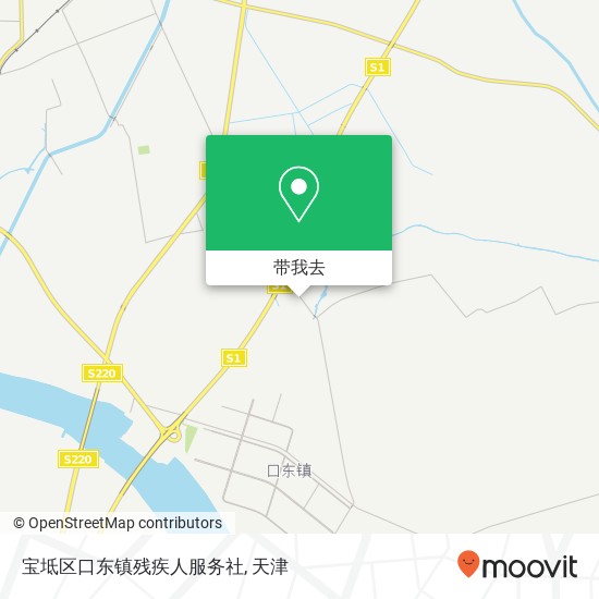 宝坻区口东镇残疾人服务社地图