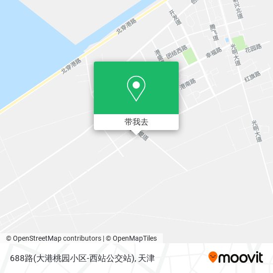 688路(大港桃园小区-西站公交站)地图