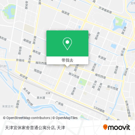 天津宜休家舍普通公寓分店地图