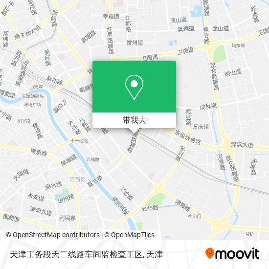 天津工务段天二线路车间监检查工区地图