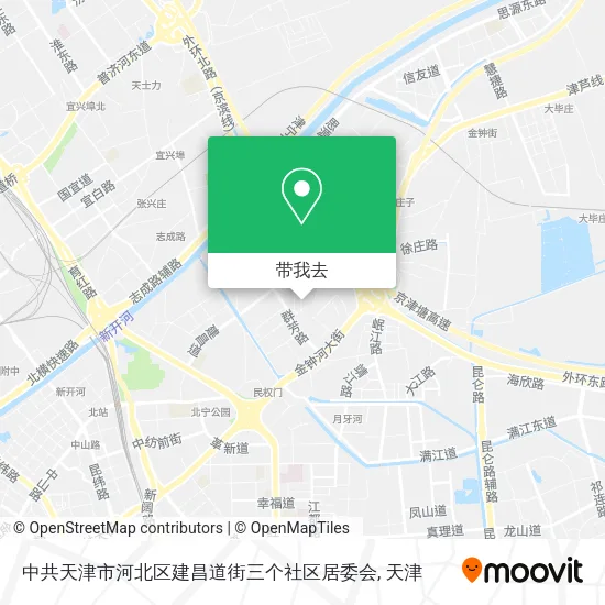 中共天津市河北区建昌道街三个社区居委会地图