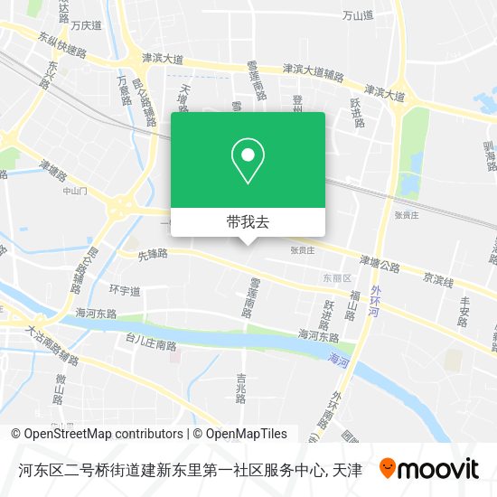 河东区二号桥街道建新东里第一社区服务中心地图