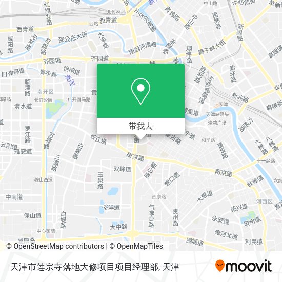 天津市莲宗寺落地大修项目项目经理部地图