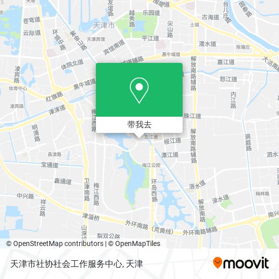 天津市社协社会工作服务中心地图