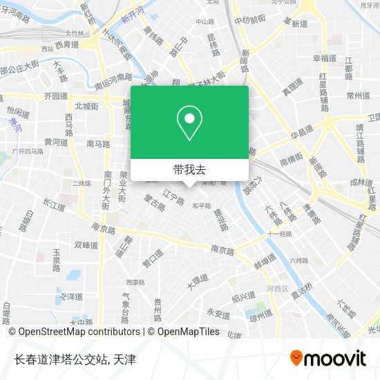 长春道津塔公交站地图