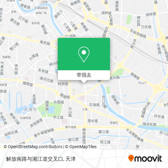 解放南路与湘江道交叉口地图