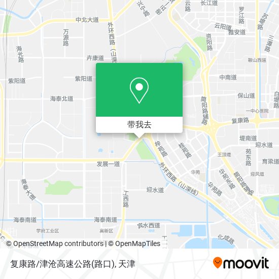 复康路/津沧高速公路(路口)地图