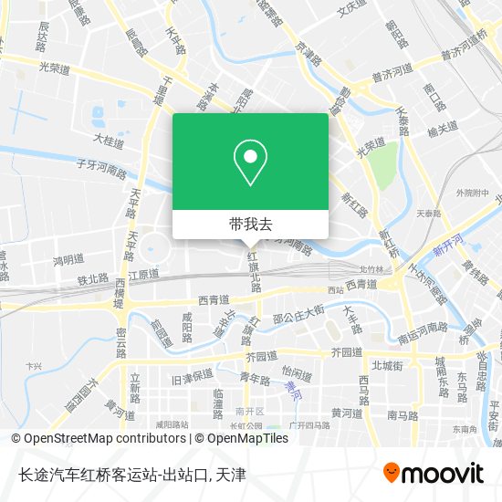 长途汽车红桥客运站-出站口地图