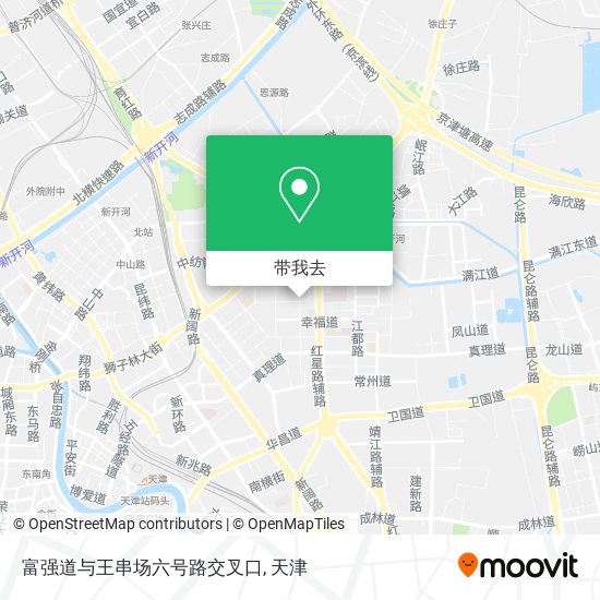 富强道与王串场六号路交叉口地图