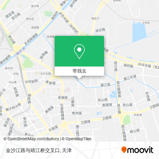 金沙江路与靖江桥交叉口地图