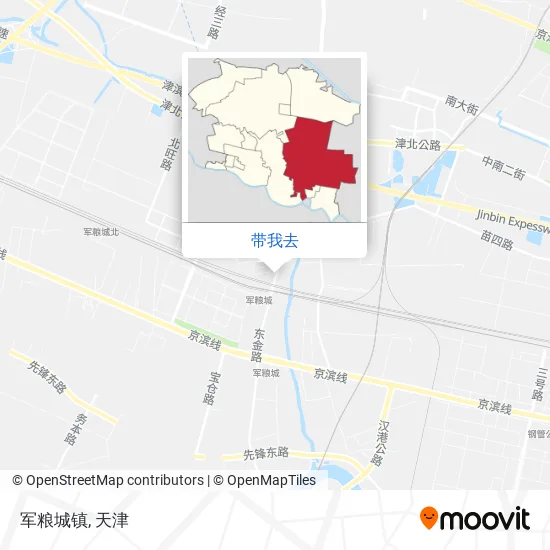军粮城镇地图