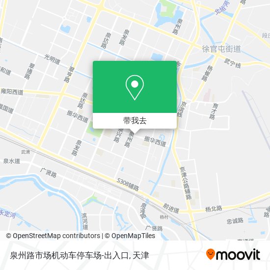 泉州路市场机动车停车场-出入口地图