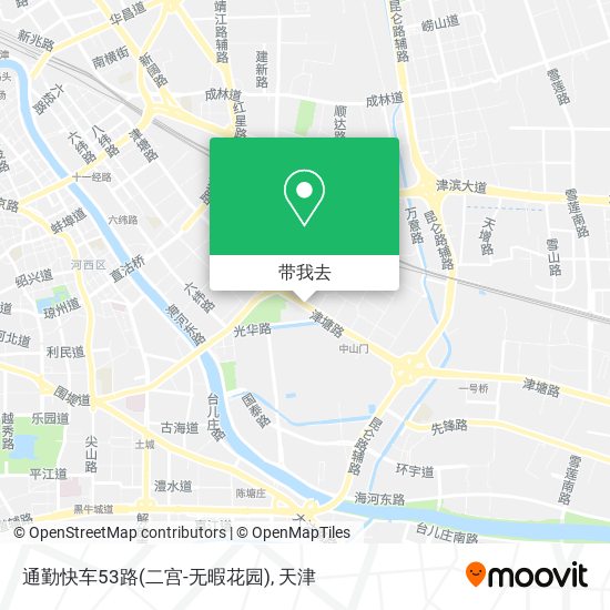 通勤快车53路(二宫-无暇花园)地图