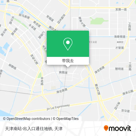 天津南站-出入口通往地铁地图